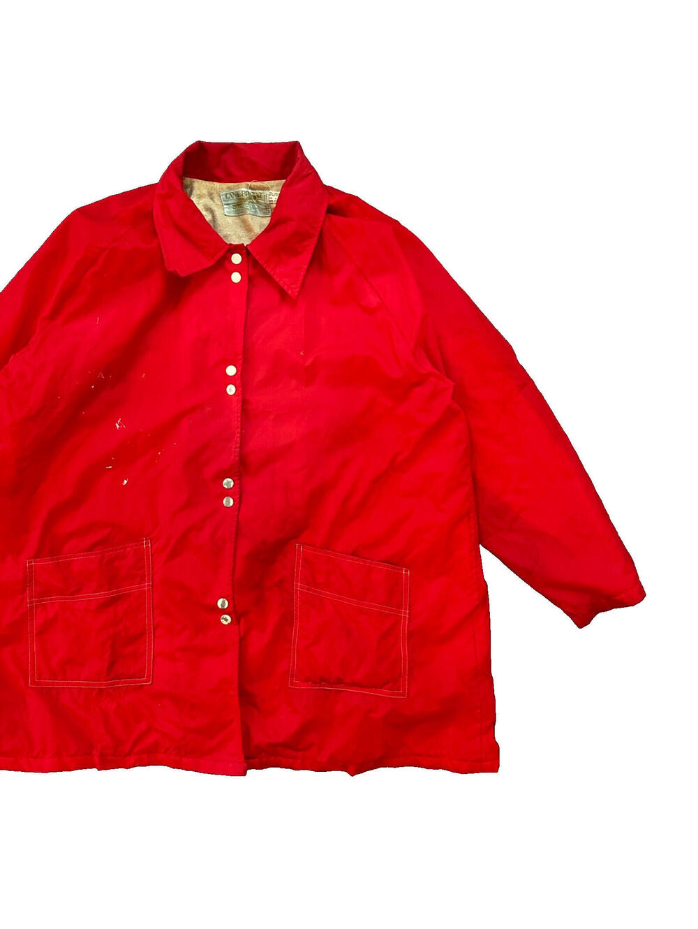 Vintage 1980s Lane Bryant Red Track jacket boho grandmacore L 80s